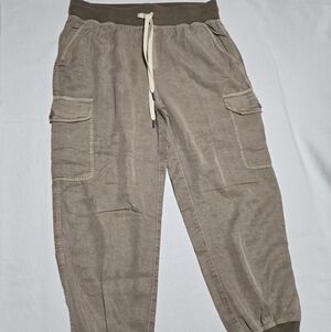 NWT Aerie Tan Pull On Cargo Joggers sz L